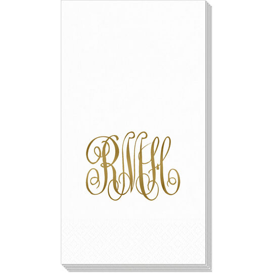 White Pearl Design Your Own Caspari Guest Towels